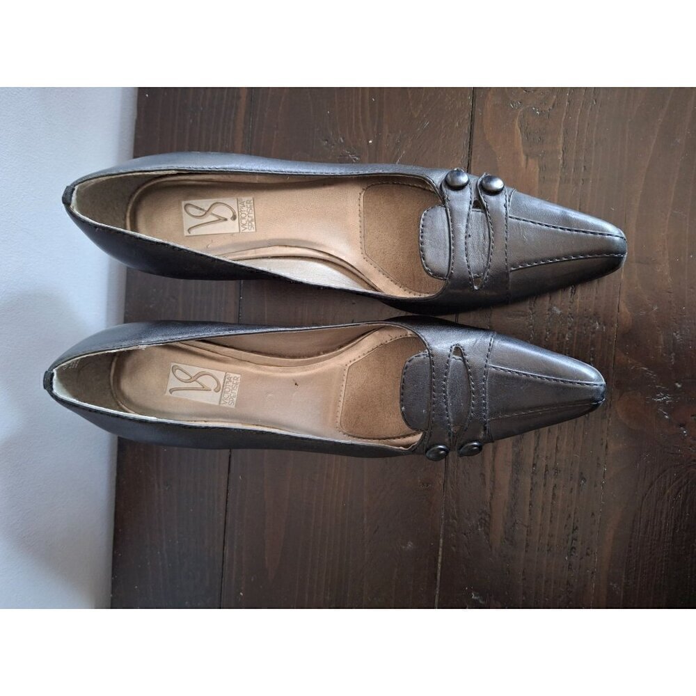 Victoria Spencer Black Leather "Sara Lee" Pumps/Pre-owned. Sz. 8.5M EUC - Picture 6 of 9